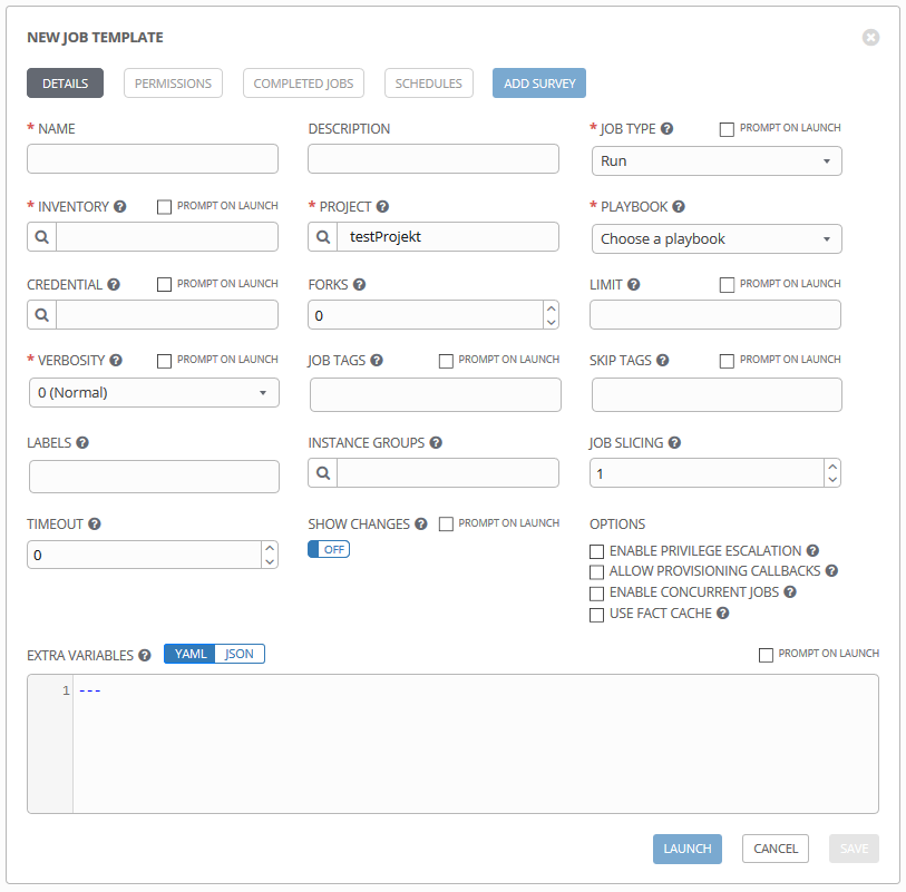 Abbildung 3: Job Templates